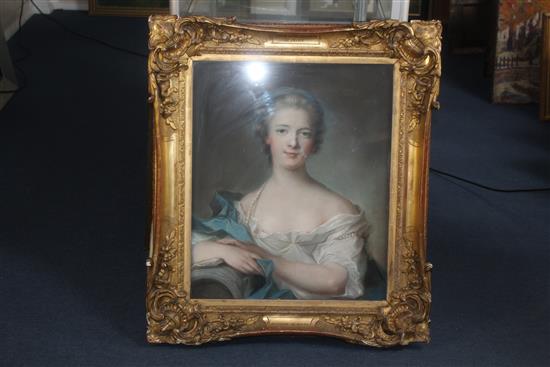 Late 19th century French School Portrait of Madame Louise Elisabeth de France, Duchess de Parme, 23.5 x 19.5in.